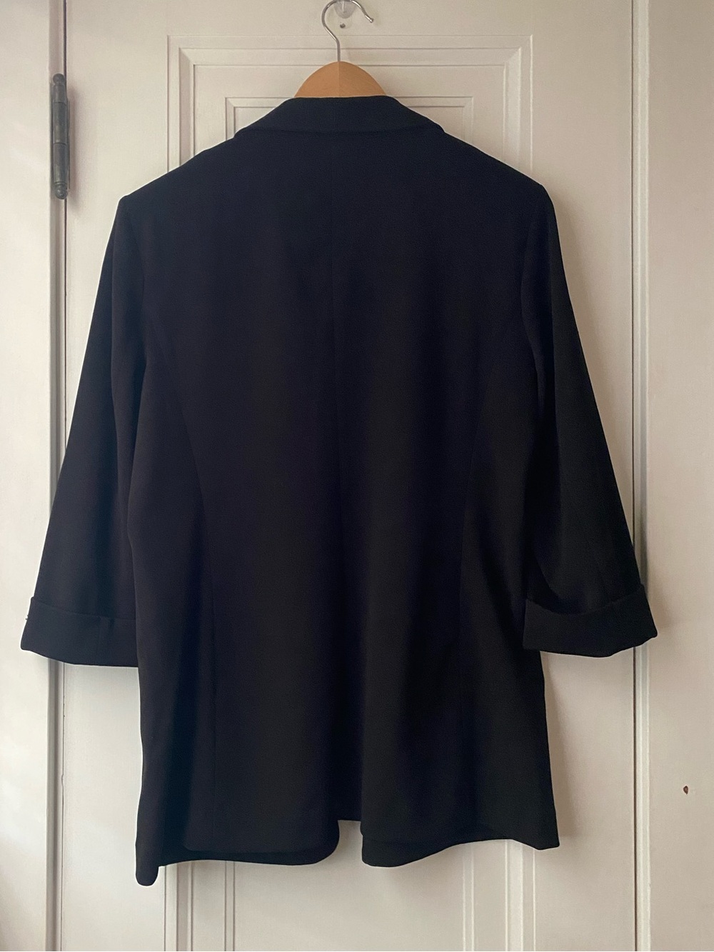 Anne Klein longline black oversized blazer jacket L - Picture 5 of 5